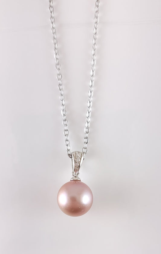 Classic CZ Pearl Pendant